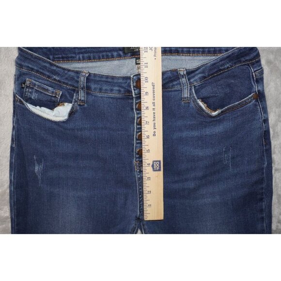 Judy Blue Women's 15/32 High Rise Tummy Control Top Skinny Jeans Dark Wash Jeans - Picture 13 of 15